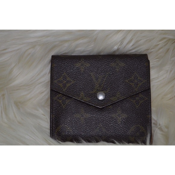 Louis‎ Vuitton Vintage Wallet Trifold Elise Brown Monogram Leather Wallet - Picture 1 of 11